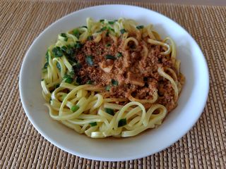 レンジ加熱後の台湾まぜそば